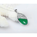 Wholesale 2016 Green Gemstone 925 Silver Necklace Lastest Fashion Product for Women SCR036